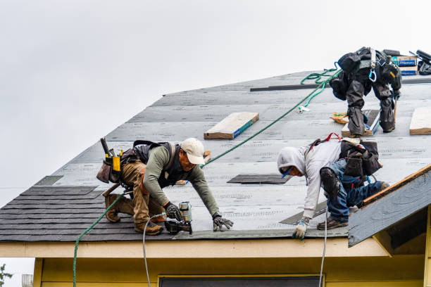 Professional Gutter Installation technician working in Coatesville, PA